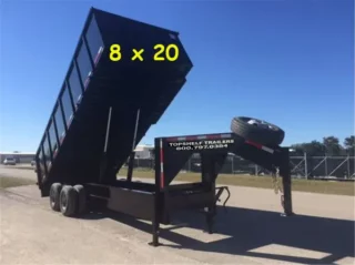 dump trailer from top shelf trailers